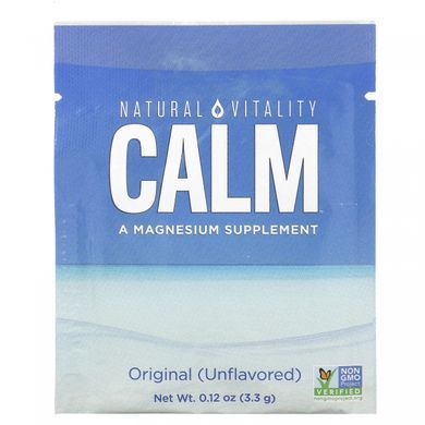 Натуральное успокоительное, расслабляющая добавка с магнием, Natural Vitality, 30 отдельных пакетиков, 0,12 унций (3,3 г) купить в Киеве и Украине