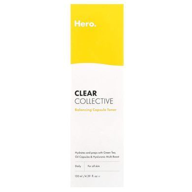 Hero Cosmetics, Clear Collective, балансуючий тонік з капсулами, 130 мл (4,40 рідк. унції)