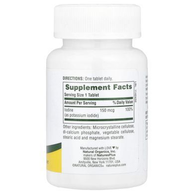 Nature's Plus Potassium Iodide 150 mcg 100 tablets
