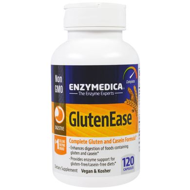 Легкий глютен, GlutenEase, Enzymedica, 120 капсул