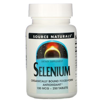 Селен дріжджовий Source Naturals (Selenium) 100 мкг 250 таблеток
