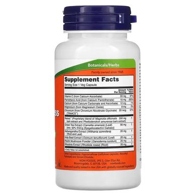 Вітаміни для зниження рівня кортизолу Now Foods (Super Cortisol Support) 90 рослинних капсул
