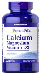 Кальцій магній з вітаміном D, Calcium Magnesium with Vitamin D, Puritan's Pride, 1000 мг / 500 мг / 400 МО, 240 таблеток