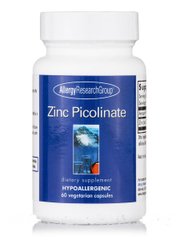 Піколинат цинку, Zinc Picolinate, Allergy Research Group, 60 вегетаріанських капсул