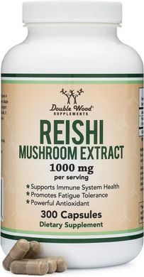 Реші гриб для підтримки імунітету Double Wood (Reishi Mushroom Extract) 500 мг 300 капсул
