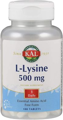 Лизин KAL (L-Lysine) 500 мг 100 таблеток купить в Киеве и Украине