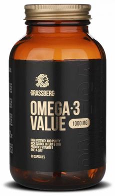Омега-3 Grassberg (Omega-3 Value) 1000 мг 90 капсул купить в Киеве и Украине