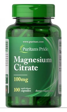 Цитрат магнію, Magnesium Citrate, Puritan's Pride, 100 мг, 100 капсул