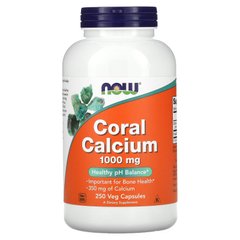 Кораловий кальцій Now Foods (Coral Calcium) 1000 мг 250 капсул