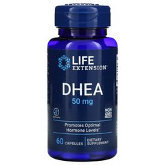 ДГЭА (дегидроэпиандростерон), DHEA, Life Extension, 50 мг, 60 капсул купить в Киеве и Украине