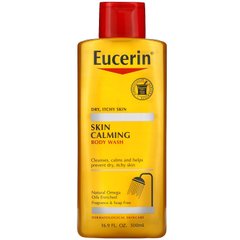 Eucerin, Гель для душу, що заспокоює шкіру, без запаху, 16,9 рідких унцій (500 мл)