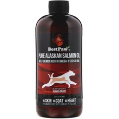 Чисте Аляскинское лососеве масло для собак і кішок Best Paw Nutrition (Pure Alaskan Salmon Oil) 639 мг 472 мл