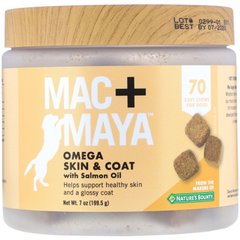 Омега для собак с лососевым жиром Nature's Bounty (Mac+Maya Omega Skin Coat) 219 мг 70 жевательных конфет купить в Киеве и Украине