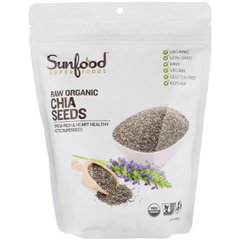 Семена чиа органик Sunfood (Chia Seed) 454 г купить в Киеве и Украине