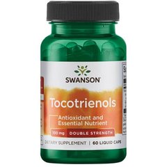 Токотриенолы - двойная сила, Tocotrienols - Double Strength, Swanson, 100 мг, 60 капсул купить в Киеве и Украине