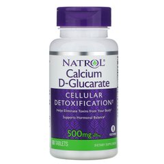 Кальцію Д-глюкарат, Calcium D-Glucarate, Natrol, 500 мг, 60 таблеток