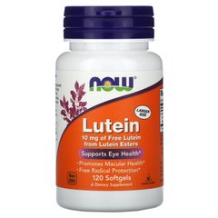 Лютеин Now Foods (Lutein) 10 мг 120 гелевых капсул купить в Киеве и Украине