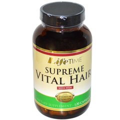 Витамины для волос и МСМ LifeTime Vitamins (Supreme Vital Hair with MSM) 120 капсул купить в Киеве и Украине