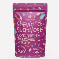 Замінник цукру стевія сукралоза 1:10 Health Hunter (Stevia & Sucralose) 340 г