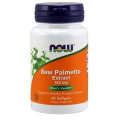 Со Пальметто екстракт Now Foods (Saw Palmetto Extract) 160 мг 60 гелевих капсул