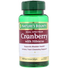 Журавлина гібіскус Nature's Bounty (Cranberry) 60 капсул