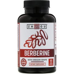 Берберин с магонией Zhou Nutrition (Berberine with Oregon Grape) 500 мг/25 мг 60 капсул купить в Киеве и Украине