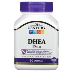 DHEA (дегідроепіандростерон) -, 21st Century, 25 мг, 90 капсул