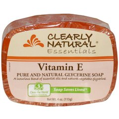 Essentials, чисте і натуральне гліцеринове мило з вітаміном Е, Clearly Natural, 4 унції (113 г)