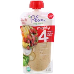 Пюре з капусти полуниці і йогурту Plum Organics (Mighty 4 Essential Nutrition Blend) 113 г