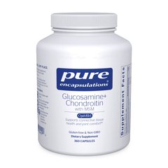 Глюкозамін Хондроїтин МСМ Pure Encapsulations (Glucosamine + Chondroitin with MSM) 360 капсул