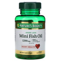 Рыбий жир Nature's Bounty (Mini Fish Oil) 1290 мг 90 миникапсул купить в Киеве и Украине