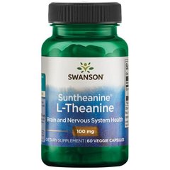 L-Тіанін, Suntheanine L-Theanine, Swanson, 100 мг, 60 капсул