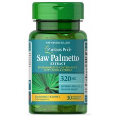 Со Пальметто стандартизований екстракт, Saw Palmetto Standardized Extract, Puritan's Pride, 320 мг, 30 капсул