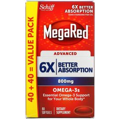Schiff, MegaRed, Advanced, 800 мг, 80 м'яких таблеток