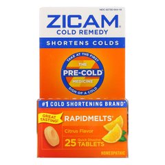 Ліки при перших симптомах застуди цитрус Zicam (Cold Remedy RapidMelts Cherry) 25 таблеток швидкого розчинення