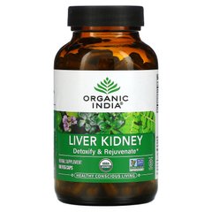 Витамины для печени и почек Organic India (Liver Kidney) 180 вегетарианских капсул купить в Киеве и Украине