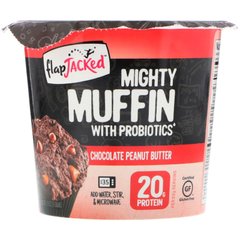 Mighty Muffin с пробиотиками, со вкусом шоколадного арахисового масла (, FlapJacked, 55 г) купить в Киеве и Украине