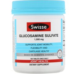 Глюкозамина сульфат, Glucosamine Sulfate, Swisse, 1500 мг, 180 таблеток купить в Киеве и Украине