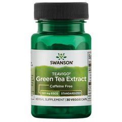 Екстракт зеленого чаю Теавіго 90% ЕГГГ, Teavigo Green Tea Extract 90% EGCG, Swanson, 30 капсул