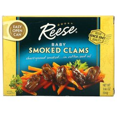 Дитячі копчені молюски, Baby Smoked Clams, Reese, 104 г