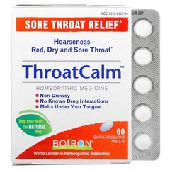 ThroatCalm, Boiron, 60 швидкорозчинних таблеток