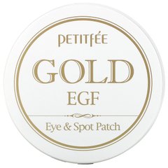 Gold & EGF, патчи для глаз/прыщей, Petitfee, 60 патчей на глаза/30 патчей на прыщи купить в Киеве и Украине