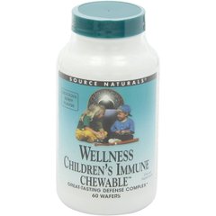 Дитячі жувальні вітаміни для імунної системи, Children's Immune Gummy Vitamins, Wellness, Source Naturals, 60 пластинок