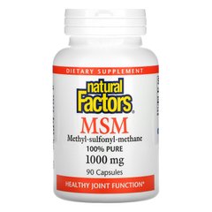 МСМ метилсульфонілметан Natural Factors (MSM) 1000 мг 90 капсул