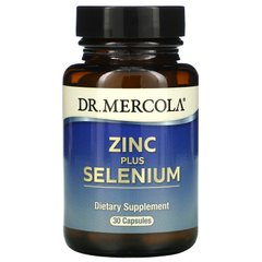 Цинк плюс селен, Zinc plus Selenium, Dr Mercola, 30 капсул