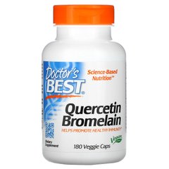 Кверцетин і Бромелаїн, Quercetin Bromelain, Doctor's Best, 180 капсул