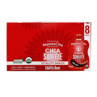 Семена чиа органик вишня Mamma Chia (Chia Squeeze) 10 пакетов по 99 г купить в Киеве и Украине