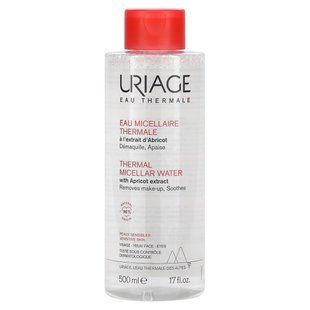 Uriage, Thermal Micellar Water with Apricot Extract, Sensitive Skin, 17 fl oz (500 ml) купить в Киеве и Украине