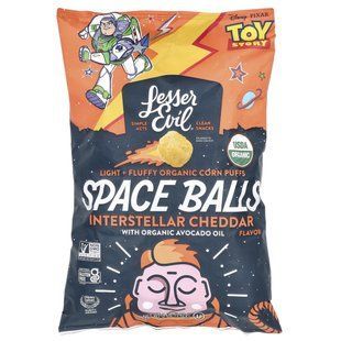 LesserEvil, Space Balls, Interstellar Cheddar With Organic Avocado Oil, 5 oz (142 g) купить в Киеве и Украине