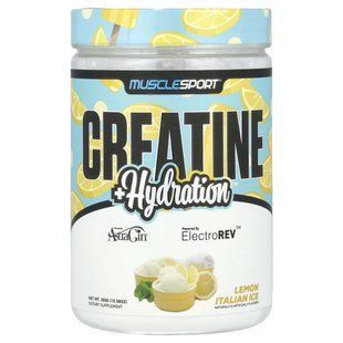 MuscleSport, Creatine + Hydration, Lemon Italian Ice, 10.58 oz (300 g) купить в Киеве и Украине